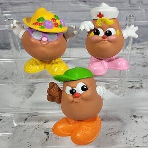 Vintage 80s Mr Potato Head Spuds  Spud Kids Figures Lot Of 3 Baseball Nurse 1986
